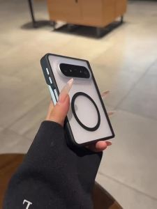 Matte Frosted Translucent Black Anti-Fingerprint Magnetic Phone Case