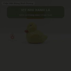 Trang trí sân vườn - Vịt nhí xanh lá đang ngồi cao 5cm - VITNHIXANHLCNGOI1
