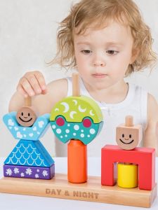 Intelligence Development Day and Night Building Blocks 2-6 Years Old Toys