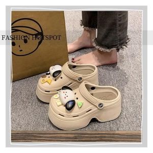 LKShoes มาใหม่พร้อมส่ง รองเท้าแฟชั่นแบบสวม ทรงหัวโต พร้อมตัวติดน้อนหมาสุดน่ารัก พื้นนิ่มกันลื่น ใส่แล้วน่ารักม๊าก จัดเลย