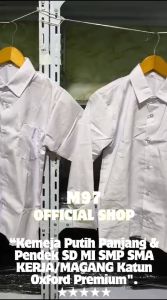 Seragam Sekolah Baju Kemeja Putih Polos Panjang Pendek Premium Baju Sekolah Madrasah Ibtidaiyah MI