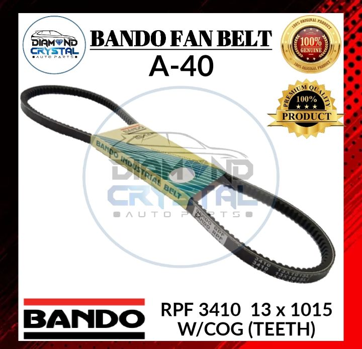 BANDO FAN BELT A-40 RPF 3410 13 X 1015 W/COG (TEETH) "BANDO ORIGINAL ...