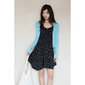 seemon | Áo Cardigan Len Màu Xanh Dương Thanh Lịch Nữ Tính