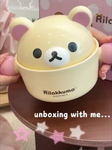Bandai | Bát Sứ Rilakkuma Mới 2026 Dung Tích Lớn 1100ml Kiểu Dáng Dễ Thương Dùng Làm Bát Súp Bát Mì Ăn Liền Dùng Trong Nhà Quà Tặng Sinh Nhật