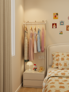 DONGMU | Bedside Closet with Hanger and Storage for Home Bedroom