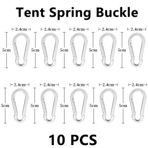 Heavy-Duty Tent Spring Hook for Windproof Camping Ground Anchors High-Strength Steel Snap Hook for Outdoor CanopySunshadeTarp