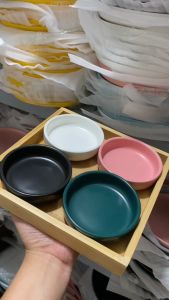 🎗HOT🎗Đĩa gia vị sứ màu pastel cực đẹp size 9cm - chén chấm Sứ cao cấp xuất khẩu không chì