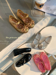 Flash Kids Girls Crystal Sandals Soft Bottom Baby Slip-On Princesse Shoes Summer Casual Style Magic Tape Closure Footwear