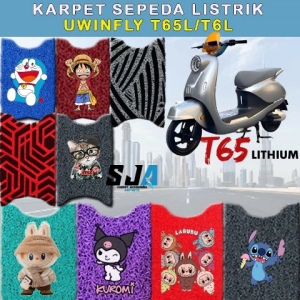 Karpet Karet Serabut Sepeda Motor Listrik UWINFLY T65L T6L Motif