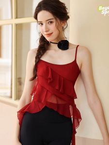 Spring New Style Yoga Vest Nylon Mesh Back Strap Tight Fit Womens Sportswear Breathable Quick Dry Super Elastic Yoga Clothes