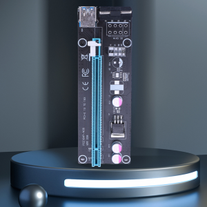 Pcie PCI EXPRESS 1X đến 16X Bộ chuyển đổi Bộ mở rộng SATA đến 4pin điện PCI-E Card nâng cho GPU