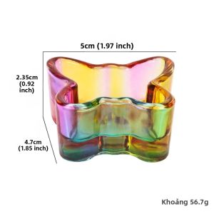 1 Hộp Đựng Bột Acrylic Dung Dịch Hình Tròn Chất Liệu Thủy Tinh Pha Lê Dùng Cho Làm Móng Có Nắp Đậy Dành Cho Phụ Kiện Trang Trí Móng