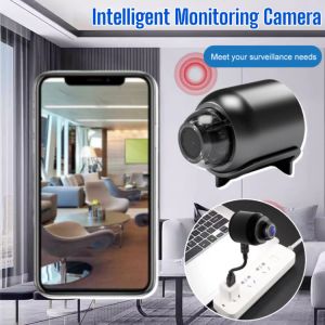 Wide Angle Intelligent Monitoring Camera 1080P HD Wifi Intelligent Mini Camera Anti-theft IR Night Vision Motion Cam Detection Remote Monitor