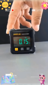 Digital Display Angle Gauge ic Suction Four Sided Angle Gauge Goniometer Quick Measurement Level Protractor Inclinometer Electronic Level 360 Degree Magnetic Digital Inclinometer Angle Meter Finder Protractor Tool