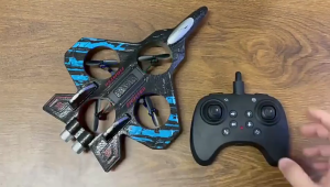 FOC Extra battery - RC Plane Quad Copter 2.4G Remote Control Aircraft EPP Foam Fighter with Gravity Sensing for Boys Kids gifts