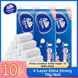 Vinda | Large Solid Coreless Toilet Paper Rolls Household Use