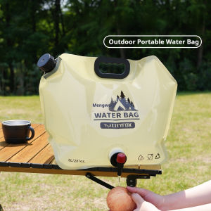 Outdoor Water Storage Bag 5/810/L With Faucet Valve Tourism Camping Large Capacity Portable Foldable Plastic Water Bag LeakProof