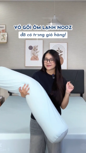Vỏ Gối Ôm Lạnh NOOZ Icesilk N4 Vải Mát Lạnh Mềm Mịn Nhiều Màu Có Khóa Kéo 37x100cm
