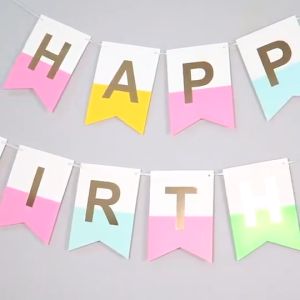 Cheap Banner 11.5X16 cm Banner Birthday Segi 5 Banner Happy Birthday