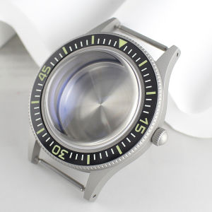 Vintage 50 FATHOS Sandblast Watch Case Dive Bubble Sapphire Crystal C3 Super Luminous bezel for NH34 NH35 NH36 NH70 NH72 20ATM