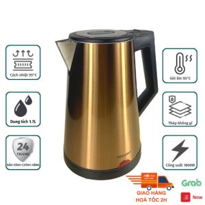 Ấm siêu tốc inox 3 lớp Mitomo ST-631 (1.7L) có chế độ giữ ấm 55 - Hàng chính hãng bảo hành 24 tháng