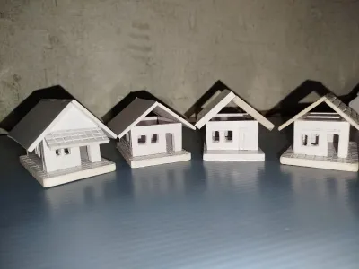Miniatur Rumah dari PVC foam putih