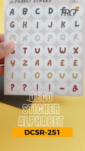 TRG Deco Alphabet Stickers DCSR-251 - Stiker Huruf Tempel Lucu Untuk Journal Notebook Planner Scrapbook TRG