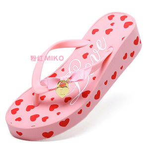 Summer New Butterfly Knot Bathroom Anti-Slip mid Low Heel Women Sandals Holiday Beach Casual Slip-On Shoes Love Juicy Brand