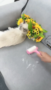 Cây lăn lông rụng Chó Mèo tóc rụng bụi bẩn có lõi thay thế màu hồng (mẫu mới) - Love Pets Shop