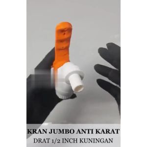 Kran Jumbo PVC Keran Air Tembok Drat Kuningan Engkol New HIGH QUALITY