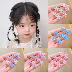 10PCS/set Flower Mini Hair Clip for Baby Girl Fairy Princess Hair Claw