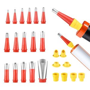 22/24/26PCS Stainless Steel Caulk Nozzle Applicator Caulking Finisher Glue Silicone Sealant Finishing Tool Kitchen Bathroom Sink Joint