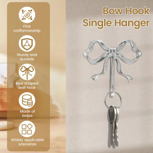 Luxury Solid Brass Bow Shape Wall Hook1/3/5Pcs Nordic Retro Bedroom Porch Bathroom Decorative Coat Hook Clothes Storage Solution