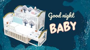 Multifunctional New Zealand Pine Wood Crib: A Durable & Stylish Choice for Your Baby