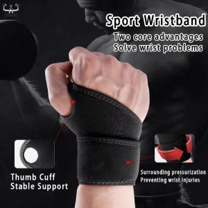 Sport Wristband Wrist Support Weight Lifting Adjustable Wrist Support Training Safety Sports Wrist Protector Hand Bands Wristband Support Dumbbell Bracer Breathable Elastic 运动护腕