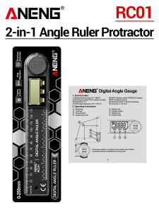 ANENG | ANENG RC01 Digital Angle Ruler with 0.1 Division Value for Home Decoration Construction DIY Parts Tilt Angle Measurement Tool