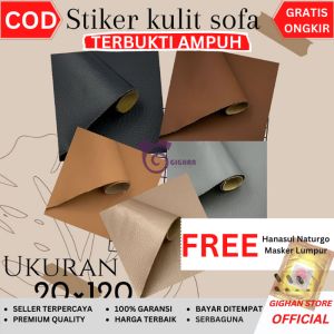 Stiker Kulit Kursi Sofa Tempel Perekat Ukuran 20 x 120cm Sticker Leather Sintetis Repair Berkualitas Untuk Pelapis Perbaikan Penambal Lubang Sobek Sopa Ruang Tamu Jok Motor Mobil dan Perekat Furniture Berlubang Tahan Air