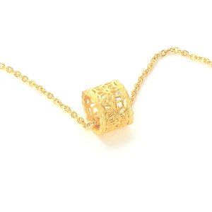 CHOW SANG SANG 周生生 999.9 24K Solid Gold Cultural Blessings Gesang Flower Pendant for Women 86297P