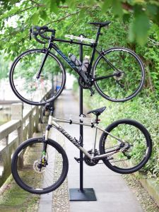 Floor-standing Bicycle Parking Stand Wall-mounted Display Rack Road Bike Top Tube Stand Foldable Parking Bracket Home Use