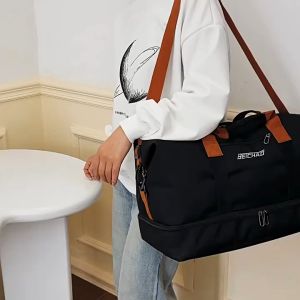 Tas Gym Travel Premium Anti Air Kompartemen Sepatu Terpisah Bahan Oxford Tahan Lama