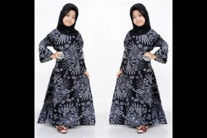 Gamis Batik Anak Perempuan Terbaru & Baju Muslim Syari Anak Cewek Modis