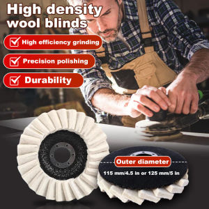 【5 Inch】Felt Impeller Stainless Steel Glass Fiber Reinforced Plastic Wood Angle Grinder Polishing Pad