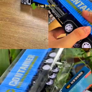 Đồ Chơi Mô Hình Xe Đầu Kéo Container Tỷ Lệ 1:48 Chạy Đà Cho Bé Xương Rồng Nhỏ