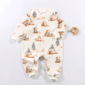 Cotton Long-sleeve All-season Baby Bodysuit Sleepwear
