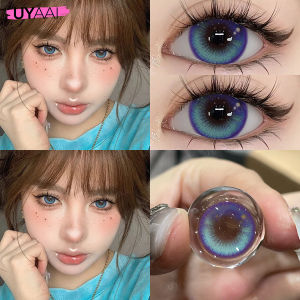 Lens Kính Áp Tròng Mềm Dùng Một Năm COLORCON Màu Xám Tự Nhiên Mắt To Đẹp Kèm Nhíp Và Hộp Đựng - Lens Màu Nâu