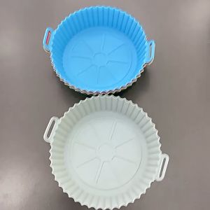 Reusable Silicone Air Fryer Liner Non-Stick Baking Pan for Fried Chicken Pot and Microwave Oven - BPA Free - Ø12.5cm