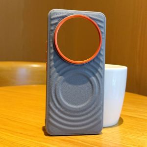 Wave Texture Leather Case for Xiaomi 17 Pro Max 16 15 14 Ultra 15s Magnetic For Magsafe Cover with Metal Camera Frame Protection
