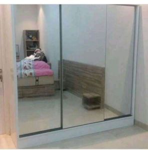 Lemari Pakaian Pintu 3 Sleding Cermin Ukuran 2 Varian. Free Ongkir Jabodetabek. Bisa COD