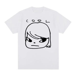 Sanrio | Yoshitomo Nara Sad Vintage T-shirt Vintage Japan Party Cotton Short Sleeve Tshirt Men Women Casual Round Neck Printed Tees