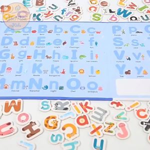 Đồ Chơi - Học Liệu Bảng Chữ Cái Tiếng Anh || gồm các chữ in hoa in thường có nam châm || giúp Bé làm quen với mặt chữ